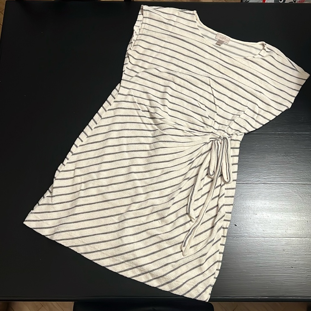 Striped White and Black Dress